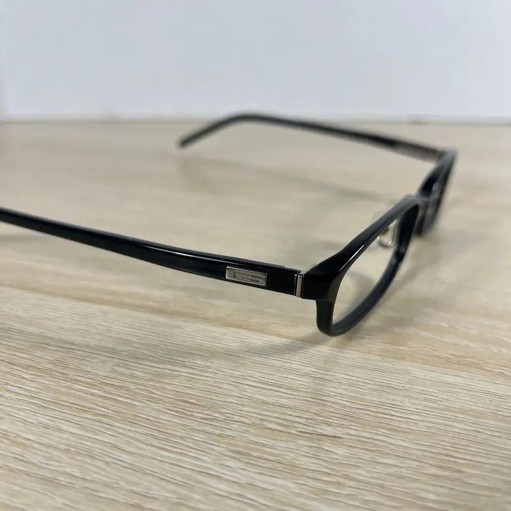 Gucci GG1504 807 Eyeglasses Black Slim Rectangular Frames Only 52-18-140 Italy